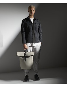 B-BG335-Matte PU Roll-Top Backpack 2